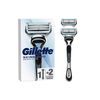 Gillette SkinGuard Sensitive Razor for Men with 1 Handle + 2 Blade Refills – Designed for Sensitive Skin to Prevent Razor Bumps and Irritation – With Lubrastrip and Precision Trimmer