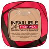 L'Oréal Paris Infaillible 24H Fresh Wear Foundation In A Powder - Waterproof, Full Matte Coverage Transferproof Makeup - 140 Golden Beige