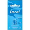 Lavazza Dek Decafinato Compatible Capsules With Nespresso 10 Capsules Blue
