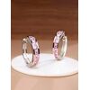 1 Pair Kids Fashion Cubic Zirconia Hoop Earrings For Daily Decoration For Party Jewelry Birthday Gift