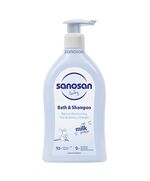 Sanosan bath & shampoo Hydrolysed Milk Protein Formula Daily Head To Toe Milky Wash No Tear Formula For Newborn Baby 2 In 1 Shampoo & Body Wash- 500 ml