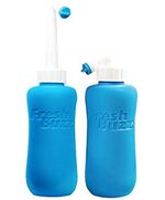 Fresh Buzz Portable Shattaf with an Extendable Curved Nozzle for Smart Storage and Comfort Spraying, Waterproof Travel Bag - 650ml - Set of 2