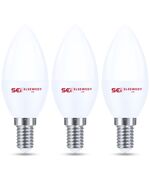 ELSEWEDY LED Bulb E14, (White, 6500 Kelvin, 6 Watt, Candle)