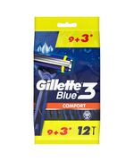 Gillette Blue 3 Comfort Disposable Razor for Men 9 + 3 Free – Pack of 12