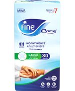 Fine Care Incontinence Adult Diapers breifs, Large Size ,Waist 110-156 cm, 1 Pack with 30 Diapers Package design may vary