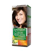 Garnier Color Naturals Permanent Crème Hair Color - 5 Light Brown ( bottle of developer 60ml) + (tube of hair colorant 40ml) (sachet of post color conditioner 12ml )