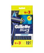 Gillette Blue 3 Disposable Razors with Comfort Gel for Men - 8 Pieces
