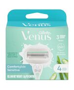 Gillette Venus Comfort Glide Sensitive Women's Razor Refill Cartridges – Pack of 4