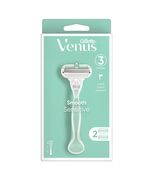 Gillette Venus Smooth Sensitive Shaving Razor - One Handle + 2 Blade Refills - Green