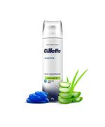 Gillette Sensitive Skin Soothing Shave Gel with Aloe Vera for Men, Anti-Irritation Formula, Dermatologist-Tested, 200ml Can – Hydrates, Protects, and Cools Skin While Shaving – 200ml