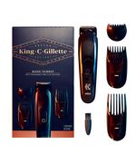 Gillette King C. Men's Beard Trimmer Durable and Sharp Blades Trimmer + 3 Comb Attachments