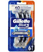 Gillette Blue3 Comfort Men's Disposable Razors – Pack of 6