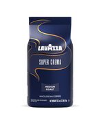 Lavazza Coffee Beans Blend, Super Crema, Arabica and Rubusta, 1 Kg Pack