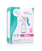 La Frutta MuM Manual Breast Pump Milk Pump, Soft & Gentle, Manual, BPA Free,Classic baby bottle 150 ml,Silicone nipple,Free milk storage bags are included.