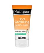 Neutrogena Spot Controlling Face Wash & Mask, Oil-free, Contains Purifying Salicylic Acid, Removes Spots & Makes Skin Smoother & Clearer, Dermatologically Tested, 150ml