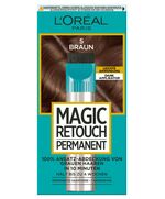 L’Oréal Paris Root Cover for Concealing Grey Hair, Long Lasting Hair Concealer, Magic Retouch Permanent, No. 5 Brown, 1 Piece