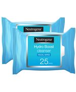 Neutrogena, Makeup Remover Wipes, Hydro Boost Cleansing, Face, 25 wipes, Pack of 2