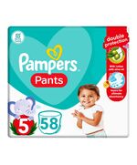 Pampers Baby Dry Pants Diapers, Size 5, 12-18 kg, with Lotion with Olive Oil, 58 Baby Diapers