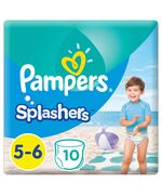 Pampers Splashers, Size 5-6, 14+ kg, Carry Pack, 10 Swim Diapers