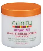 Cantu Argan Oil Leave-In Conditioning Repair Cream 16oz (2 Pack)