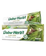 Dabur Herbal Neem Toothpaste (140g) + Toothbrush | Natural Toothpaste for Healthy Gums & Fresh Breath