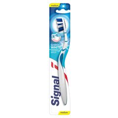 Signal Shiny White Medium for 2x stronger stain removal Toothbrush 1PC