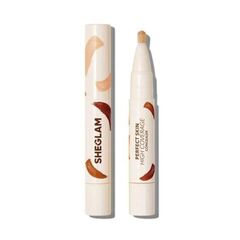 SHEGLAM Perfect Skin High Coverage Concealer-ChantillyLiquid Concealer Brush Moisturizing (shell, Standard)