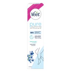 Veet Silky Fresh Hair Removal Cream Body & Legs for Sensitive Skin@@ Soothing Aloe Vera & Violet Blossom Fragrance – 100g Twin Pack