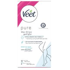 Veet Hair Removal Wax Stripes for Sensitive Skin - 12 Stripes