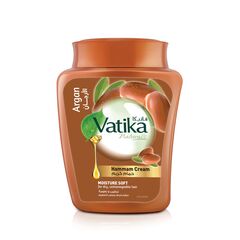 Vatika Naturals Moisture Soft Hammam Cream (450g) | Natural Extracts of Argan | Promotes Volume and Thick Hair Nourishment | For Men & Women