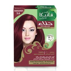 Vatika Henna Hair Color For Hair Dye (60g - 6 x 10) | Burgundy | 100% Grey Coverage | Indian Henna Based | No Ammonia