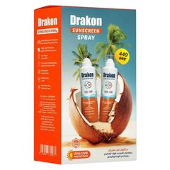 Drakon Sunscreen Spray Invisible Touch SPF 50+,(1+1) Promopack,UVA,UVB & Blue Light Protection, On & under Makeup, Water Resistant & Antioxidant For All Skin Types - 200 ml