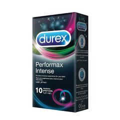 Durex Performax Intense Condom, easy on, for more intense experience - One Pack of 10 Pieces