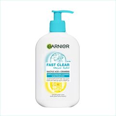 Garnier Fast Clear Gentle Cleanser, Deep Hydrating Face Wash for Acne Prone Skin with Salicylic Acid and Ceramides, Sulphate and Fragrance Free, 250ml