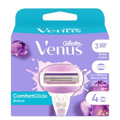 Gillette Venus ComfortGlide Breeze Blades Refills 3 Bladed, 4 Count