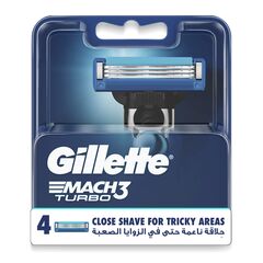 Gillette Mach3 Turbo 3D Blade refills x4 pack may vary