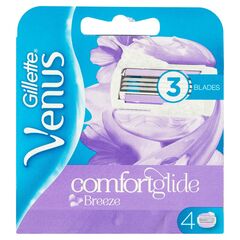 Gillette Venus Comfortglide Breeze Women's Razor Blade Refills – Packaging May Vary – 4 Count