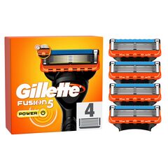 Gillette Fusion5 Power Razor Replacement Blades Designed with Anti-Friction Blades for up to 20 Shaves per Refill, 4 Refills