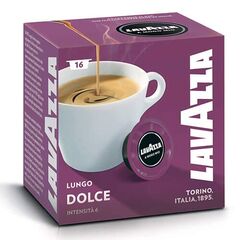 Lavazza A Modo Mio Capsules, Lungo Dolce capsules box 16, 128gm