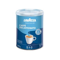 Lavazza Decaffeinated Ground Coffee Blend, Dek Classico, Arabica & Robusta, Medium Roast, 250 g Tin
