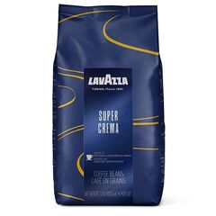 Lavazza Super Crema Whole Bean Coffee Blend, Medium Espresso Roast 1kg