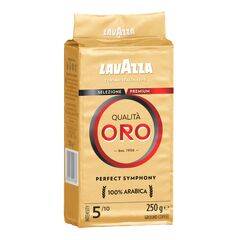 Lavazza Qualita Oro Grounded Coffee Blend, 100% Arabica Medium Roast, 250 grams