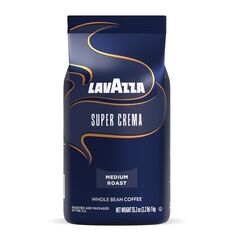 Lavazza Coffee Beans Blend, Super Crema, Arabica and Rubusta, 1 Kg Pack