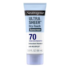 Neutrogena Ultra Sheer Dry-Touch Water Resistant and Non-Greasy Sunscreen Lotion with Broad Spectrum SPF 70, 3 Fl Oz (Pack of 1)