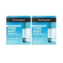 Neutrogena Face Moisturizer Water Gel, Hydro Boost, Normal to Combination Skin. For dehydrated, dull and tired-looking skin. Instantly delivers intense hydration, 50ml (Pack of 2)