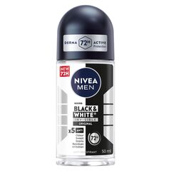 NIVEA MEN Antiperspirant Roll-on for Men, Black & White Invisible Protection Original, 50ml