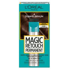 L’Oréal Paris Root Cover for Concealing Grey Hair, Long Lasting Hair Concealer, Magic Retouch Permanent, No. 4 Dark Brown, 1 Piece