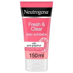 Neutrogena Visibly Clear Face Scrub, Pink Grapefruit, Salicylic Acid & Vitamin C, Cleans Pores, Leaves Skin Fresh & Refreshed, 150ml