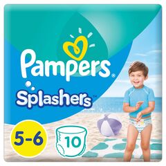 Pampers Splashers, Size 5-6, 14+ kg, Carry Pack, 10 Swim Diapers