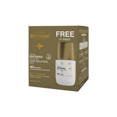 Beesline Whitening Roll-On Deodorant Hair Delaying 48h Protection (1+1) Promo Pack - 50 ml